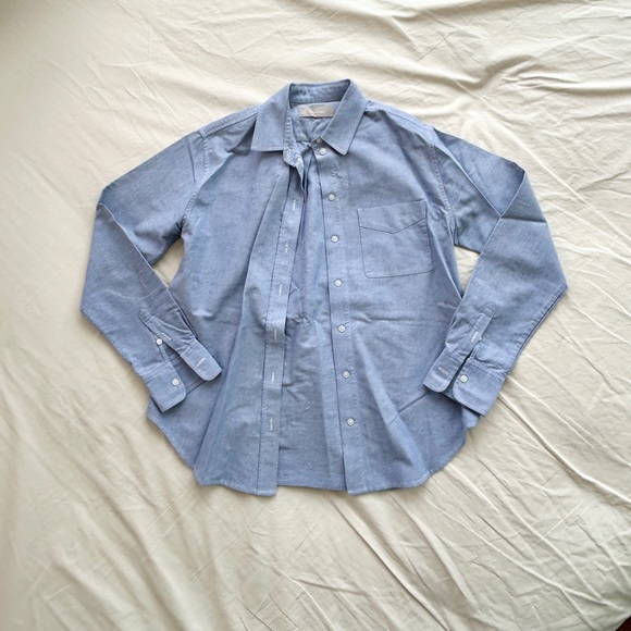 Everlane Tops - NWOT Everlane Cotton Chambray Blue Long Sleeve Button Down Dress Shirt 0 XS